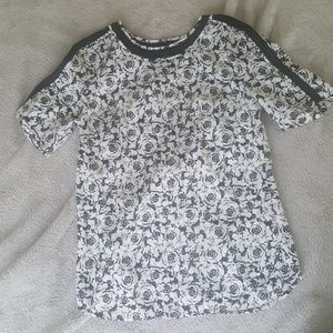 ANN TAYLOR Rose print blouse